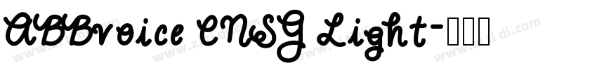 ABBvoice CNSG Light字体转换